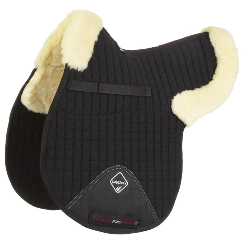 LeMieux Merino+ Half Lined GP Numnah - Black/Natural